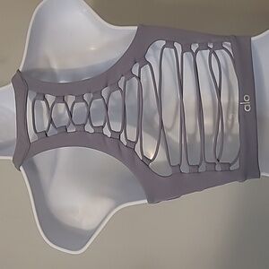 Alo Yoga xs padded sports bra blue/grey